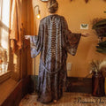 Soft Rayon Floral Patterned Bohemian Long Beach Cover up