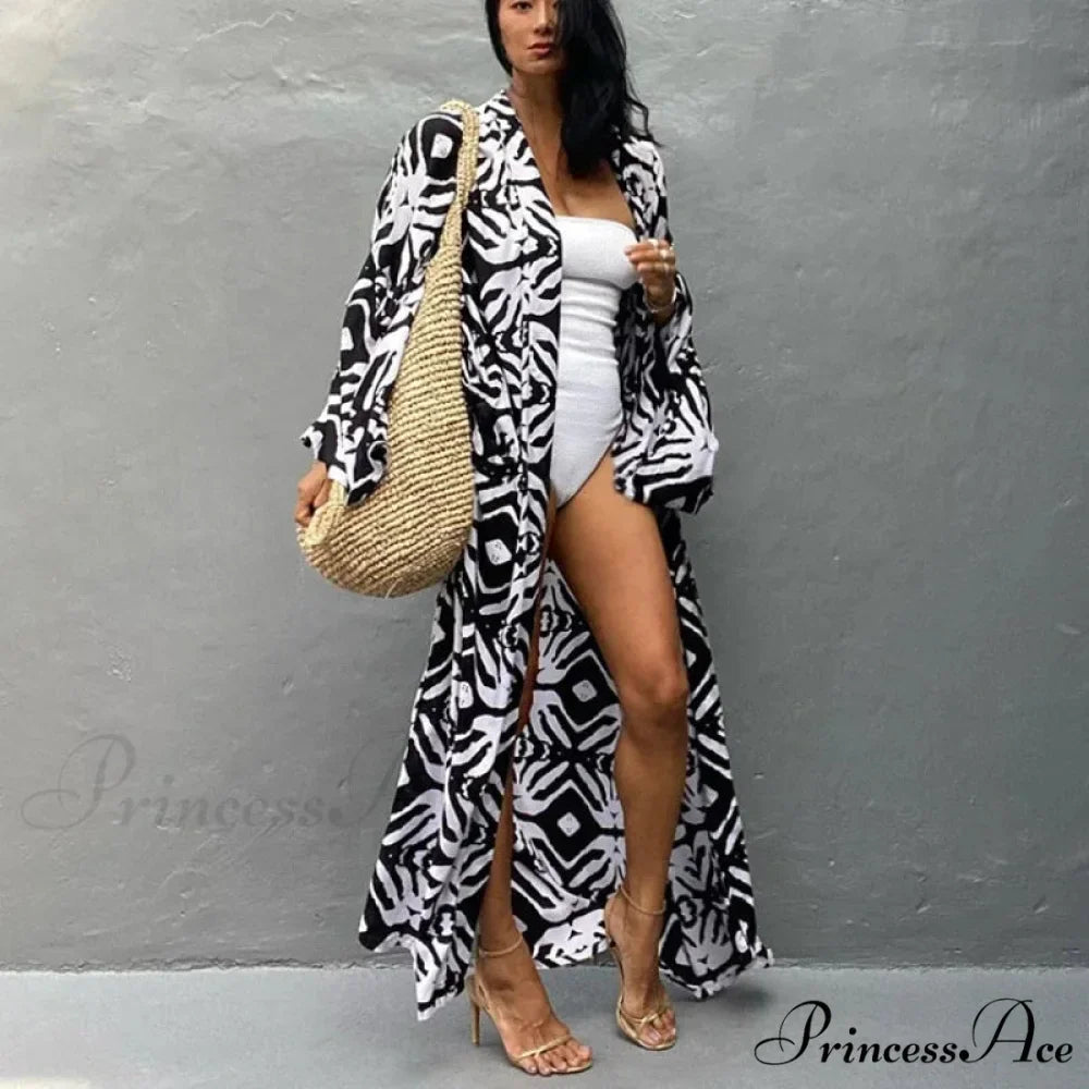 Soft Rayon Patterned Self Tied Long Bohemian Wrap