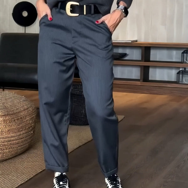 Mathilda | Elegant, Figure-Flatting Striped Trousers
