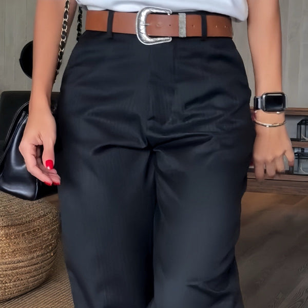 Mathilda | Elegant, Figure-Flatting Striped Trousers