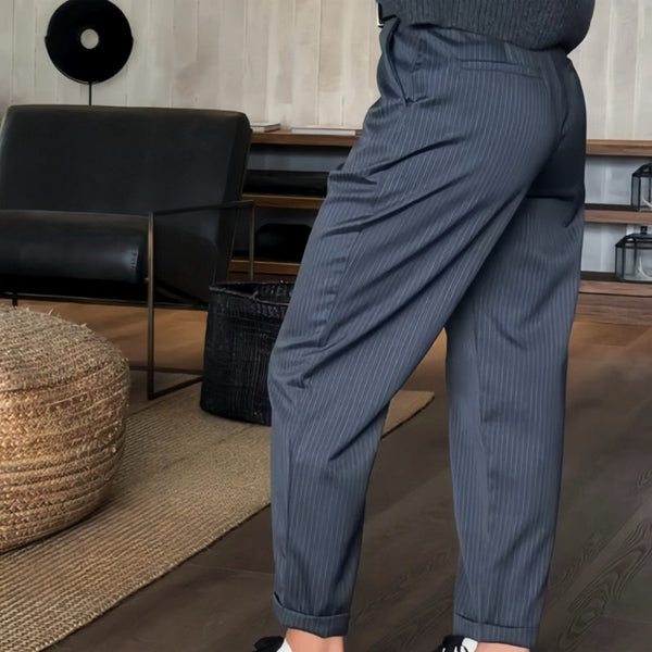 Mathilda | Elegant, Figure-Flatting Striped Trousers