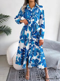 Spring Summer Contrast Floral Polo Collar Shirt Floral Dress

Modified Title: Spring Summer Different Flower Polo Neck Shirt Flower Dress