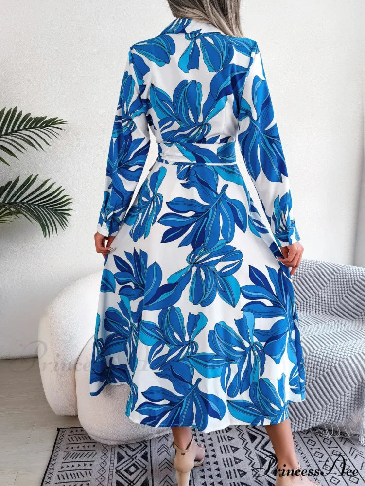 Spring Summer Contrast Floral Polo Collar Shirt Floral Dress

Modified Title: Spring Summer Different Flower Polo Neck Shirt Flower Dress