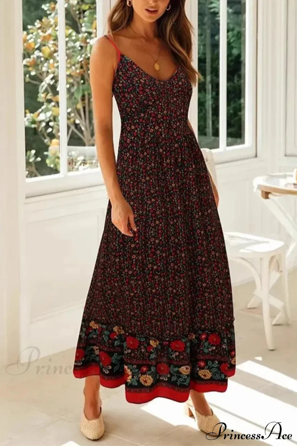 Strapless Vacation Summer Maxi Beach Boho Dress