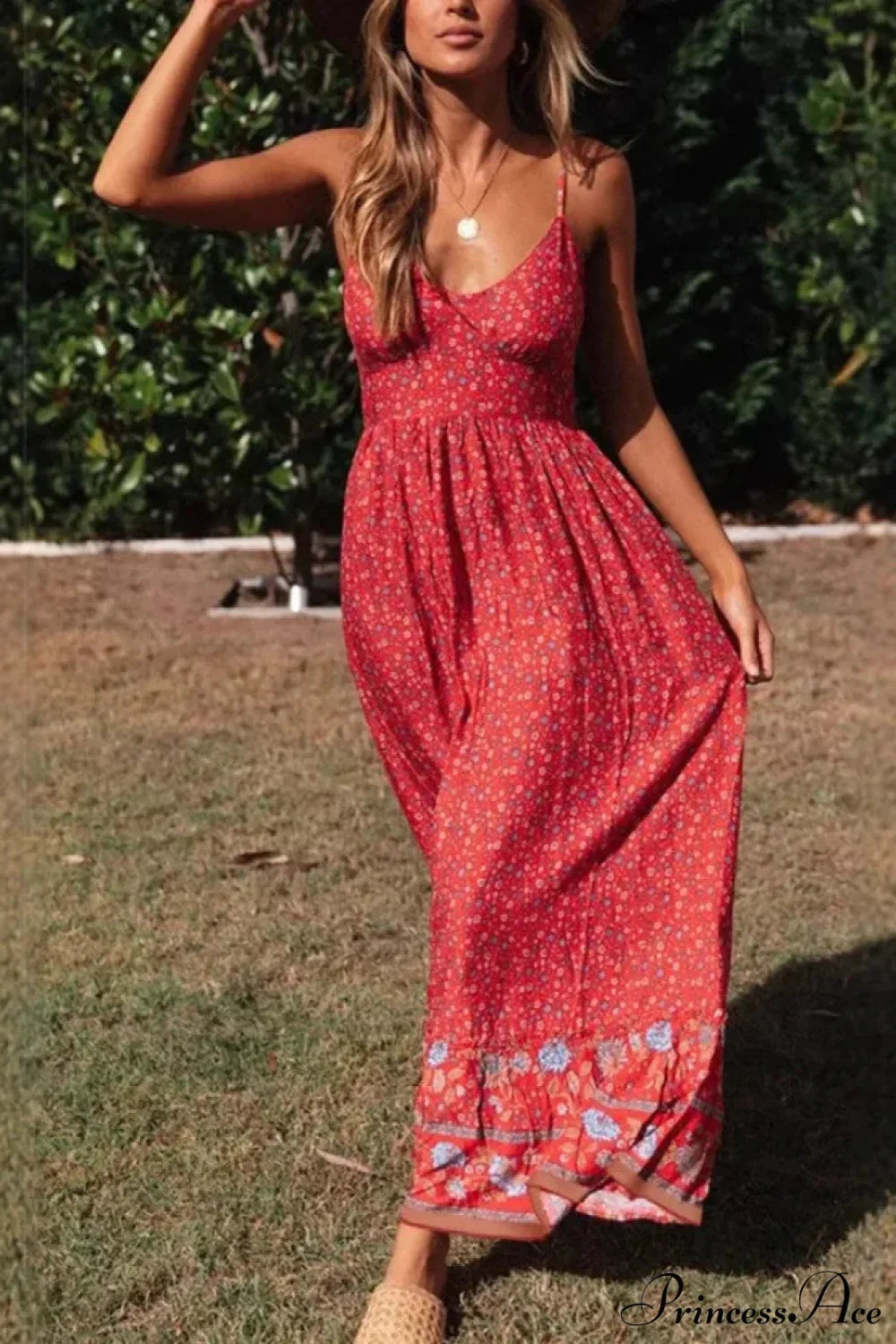 Strapless Vacation Summer Maxi Beach Boho Dress