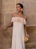 Stylish Blossom Envelop Sleeveless Open-back Maxi Floral Dress