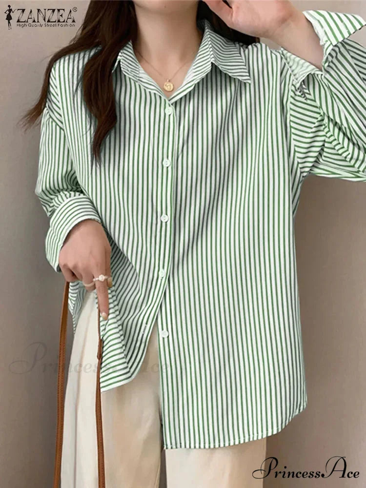 Uneven Lace-Up Button Lapel Blouse