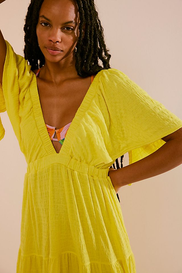 Black Embroidery Round Neck Flare Boho Dress