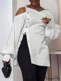 Unpredictable Solid Extended Sleeve Off-Shoulder Top