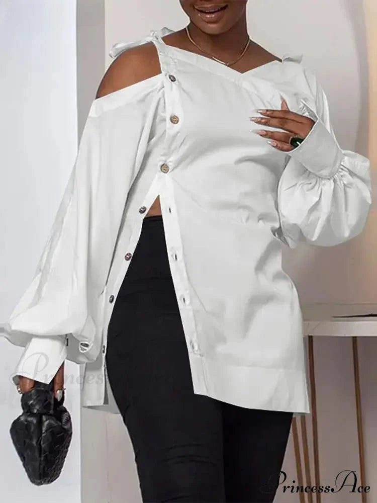 Unpredictable Solid Extended Sleeve Off-Shoulder Top