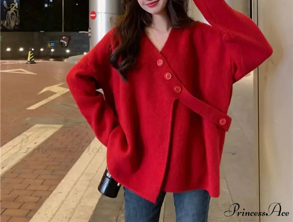 V-Neck Solid Simplicity Office Lady Autumn Knit Cardigan
V-Neck Stable Minimalist Professional Woman Fall Knit Cardigan