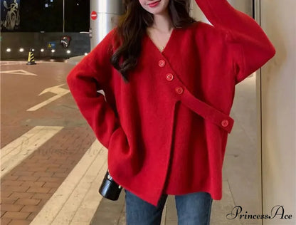 V-Neck Solid Simplicity Office Lady Autumn Knit Cardigan
V-Neck Stable Minimalist Professional Woman Fall Knit Cardigan