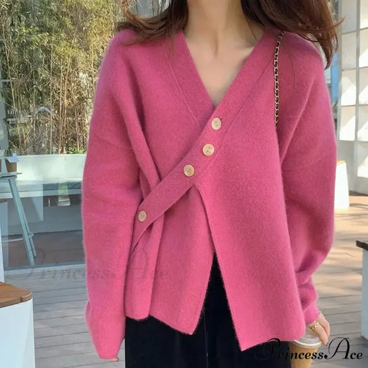 V-Neck Solid Simplicity Office Lady Autumn Knit Cardigan
V-Neck Stable Minimalist Professional Woman Fall Knit Cardigan