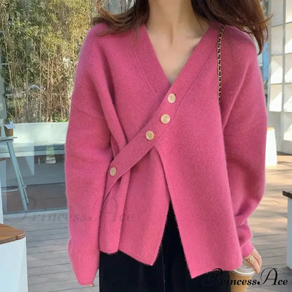V-Neck Solid Simplicity Office Lady Autumn Knit Cardigan
V-Neck Stable Minimalist Professional Woman Fall Knit Cardigan