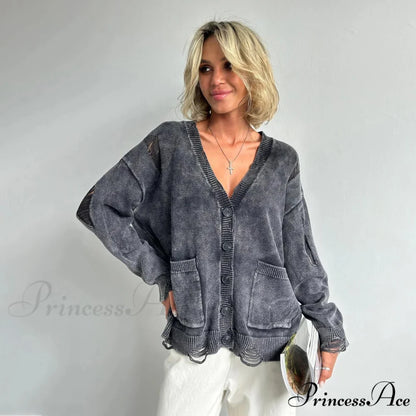 Vintage Large Soft Button Knitted Cardigan