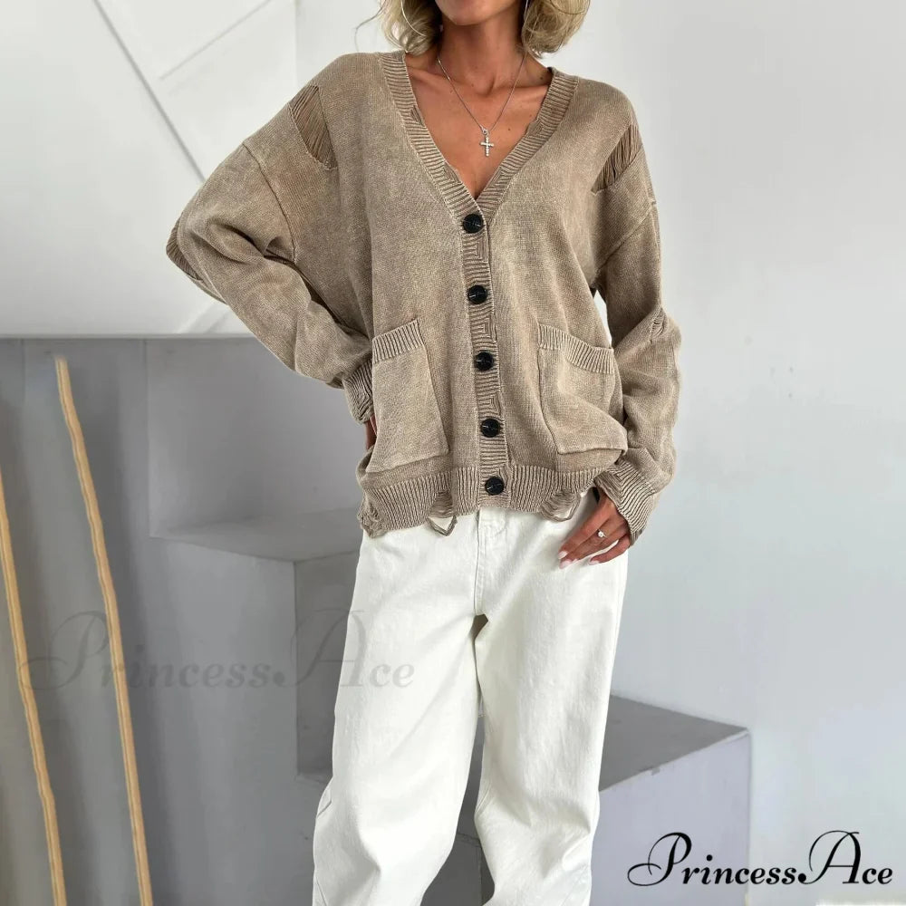 Vintage Large Soft Button Knitted Cardigan