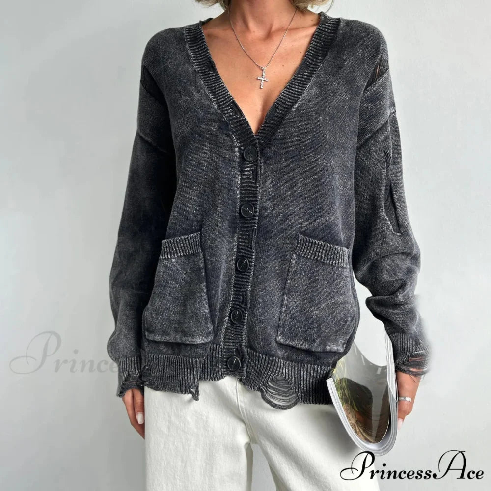 Vintage Large Soft Button Knitted Cardigan