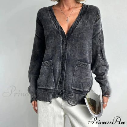 Vintage Large Soft Button Knitted Cardigan