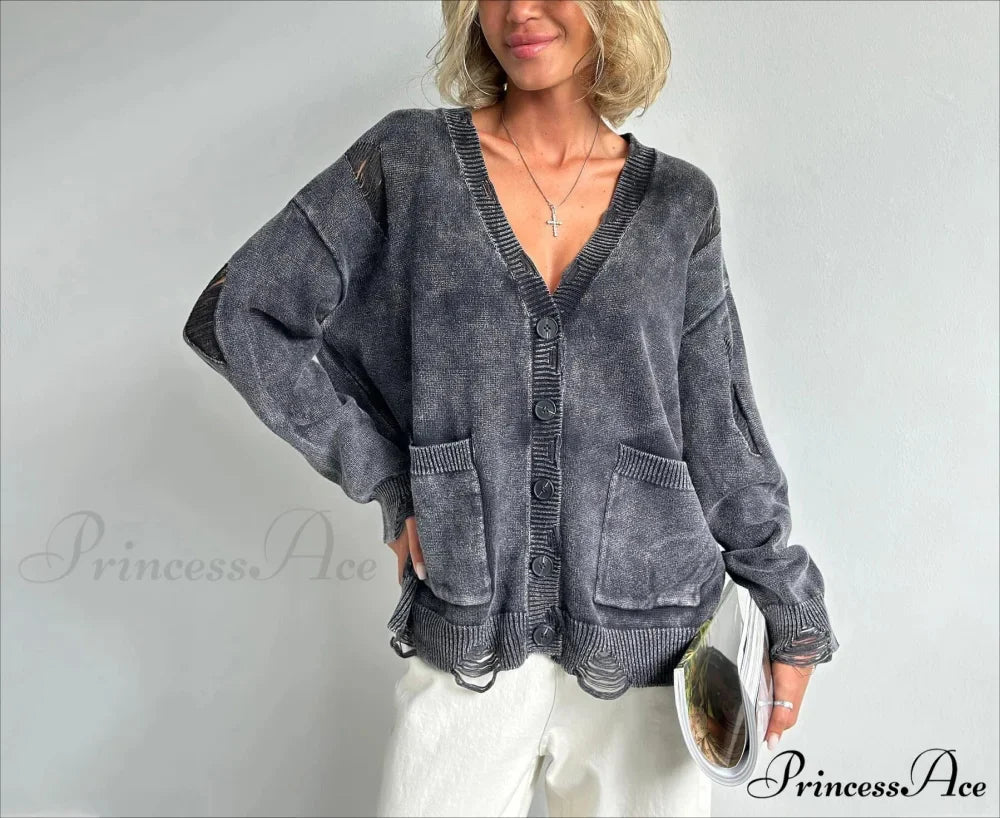 Vintage Large Soft Button Knitted Cardigan