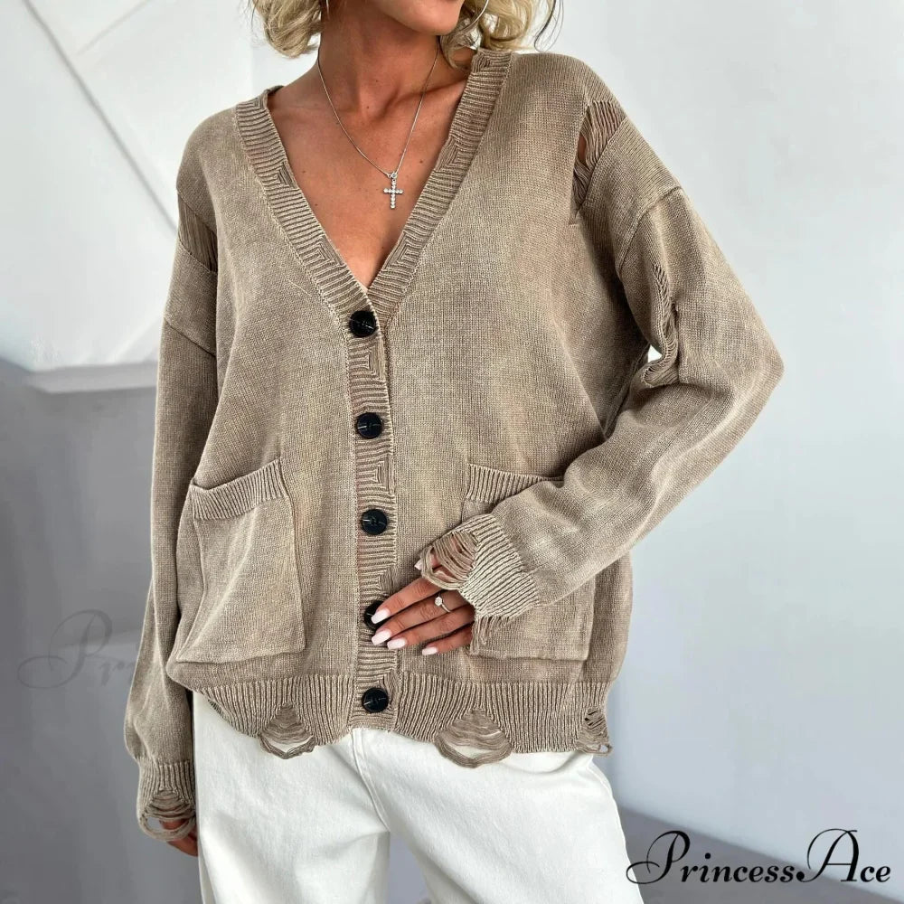Vintage Large Soft Button Knitted Cardigan