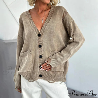 Vintage Large Soft Button Knitted Cardigan