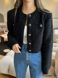 Vintage Single Buttoned Round Neck Knitted Cardigan