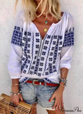 White Cotton Embroidery V-Neck Loose Pullover Boho Blouse

Modified Title: Ivory Cotton Stitching V-Neck Baggy Jumper Bohemian Top