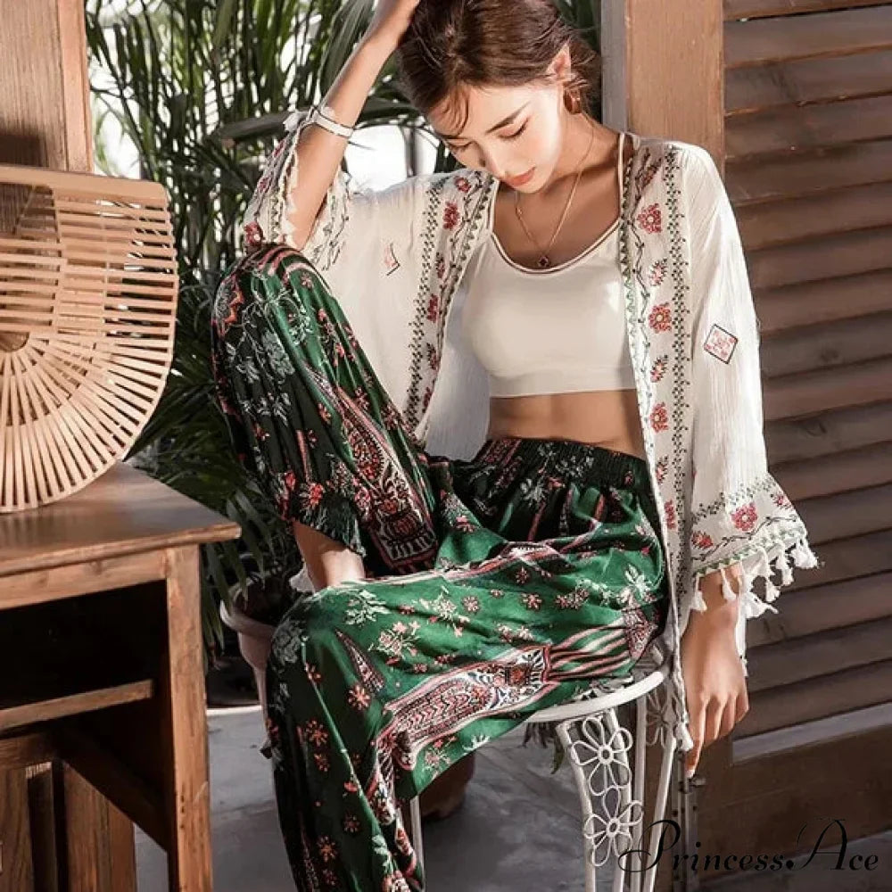White Cotton Rayon Floral Embroidery Beach Cover up

Modified Title: Ivory Cotton Rayon Botanical Stitching Beach Cover up