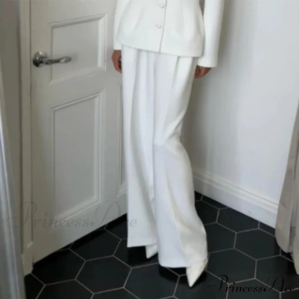 Plunge-neck blazer and trousers office set from Hicosy — view 4