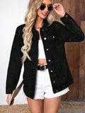 Relaxed Button-Front Denim Jacket for Casual Everyday Wear