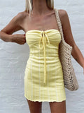 Halter Knitted Wrap Mini Dress
