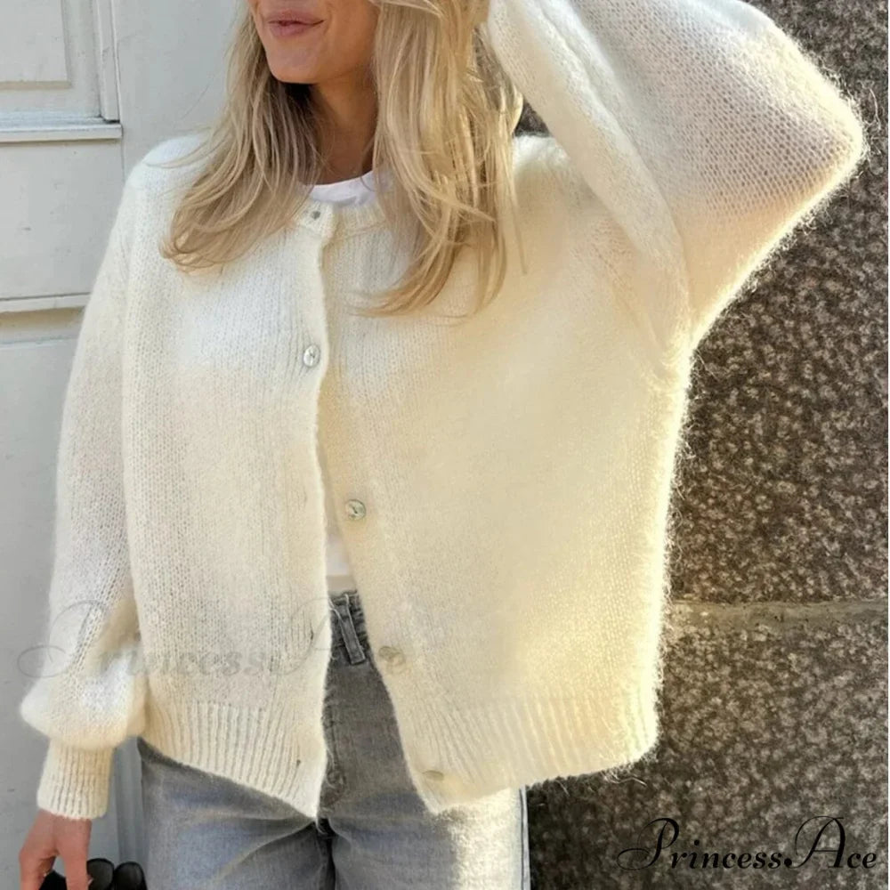 Y2K Lengthy Sleeve Pullover Knit Informal Cardigan