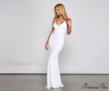 Woman wearing White Sleeveless Lace Mermaid Prom Dress from Hicosy