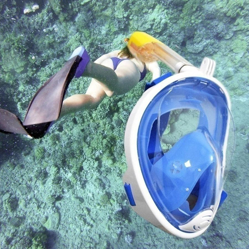 Snorkel Mask - Full Face Anti Fog Underwater Scuba Diving Mask